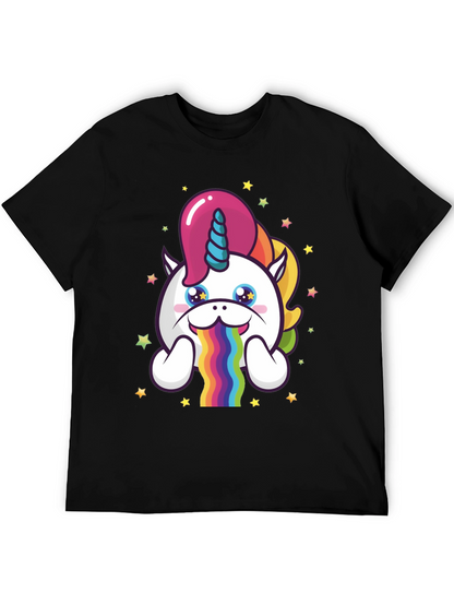 Unicorn Rainbow Puke Graphic Tee