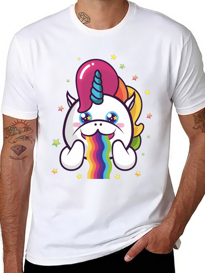 Unicorn Rainbow Puke Graphic Tee