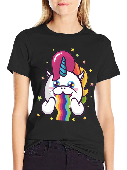 Unicorn Rainbow Puke Graphic Tee