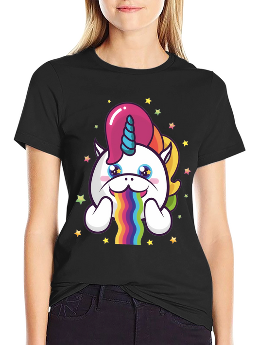 Unicorn Rainbow Puke Graphic Tee