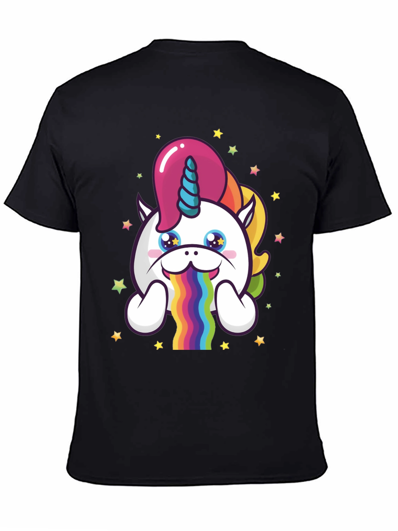 Unicorn Rainbow Puke Graphic Tee