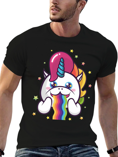 Unicorn Rainbow Puke Graphic Tee