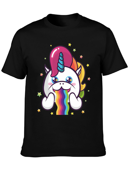 Unicorn Rainbow Puke Graphic Tee