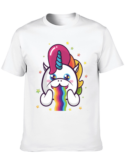 Unicorn Rainbow Puke Graphic Tee