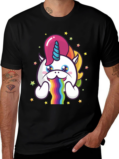 Unicorn Rainbow Puke Graphic Tee