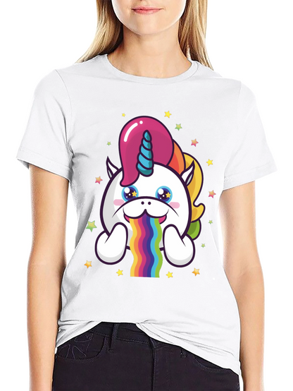 Unicorn Rainbow Puke Graphic Tee