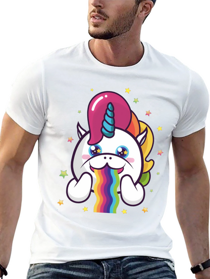 Unicorn Rainbow Puke Graphic Tee