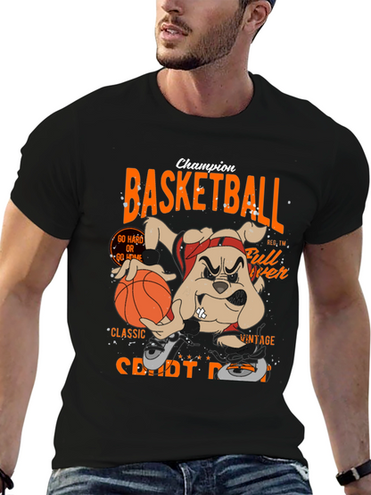 Basketball Champion Black Graphic Tee