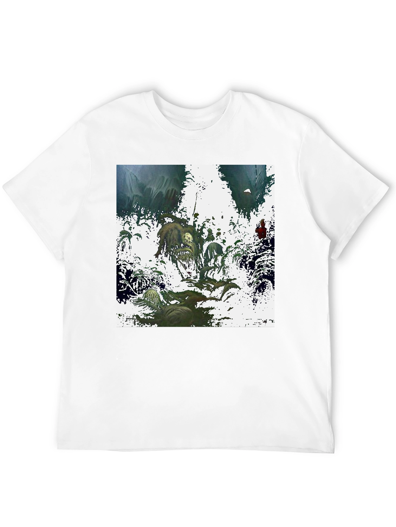 Artistic Graphic Print Black T-Shirt