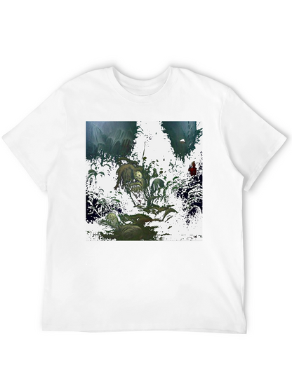 Artistic Graphic Print Black T-Shirt