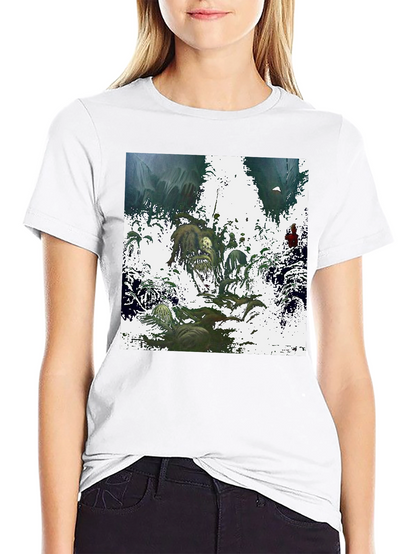 Artistic Graphic Print Black T-Shirt