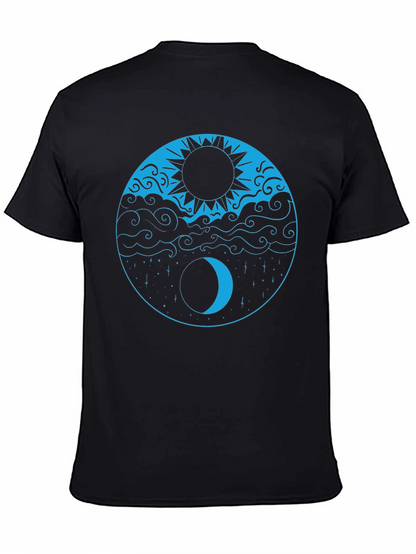 Yin Yang Sun & Moon Black T-Shirt