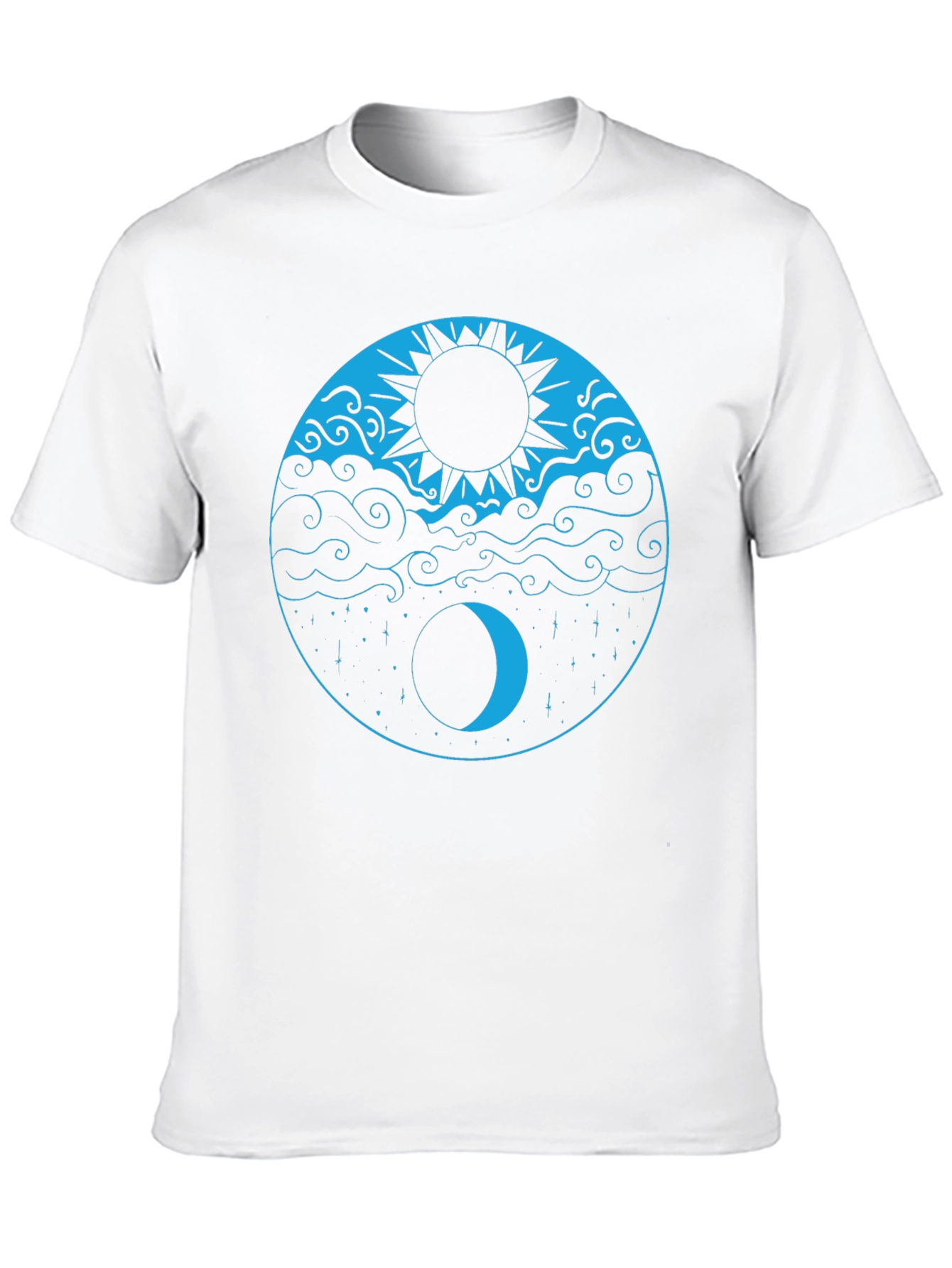 Yin Yang Sun & Moon Black T-Shirt