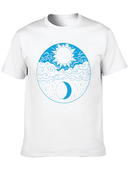 Yin Yang Sun & Moon Black T-Shirt