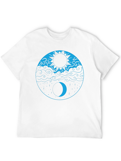 Yin Yang Sun & Moon Black T-Shirt