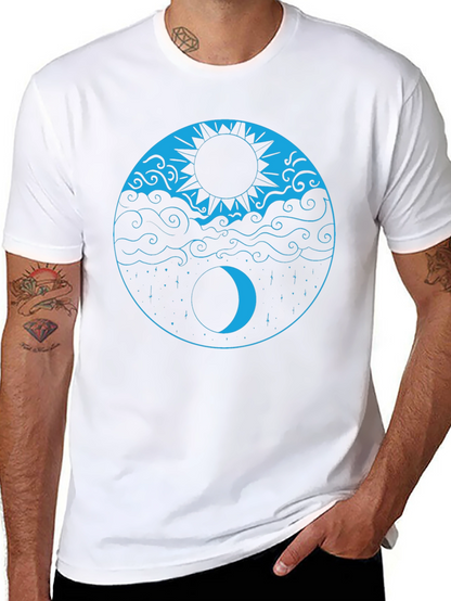 Yin Yang Sun & Moon Black T-Shirt
