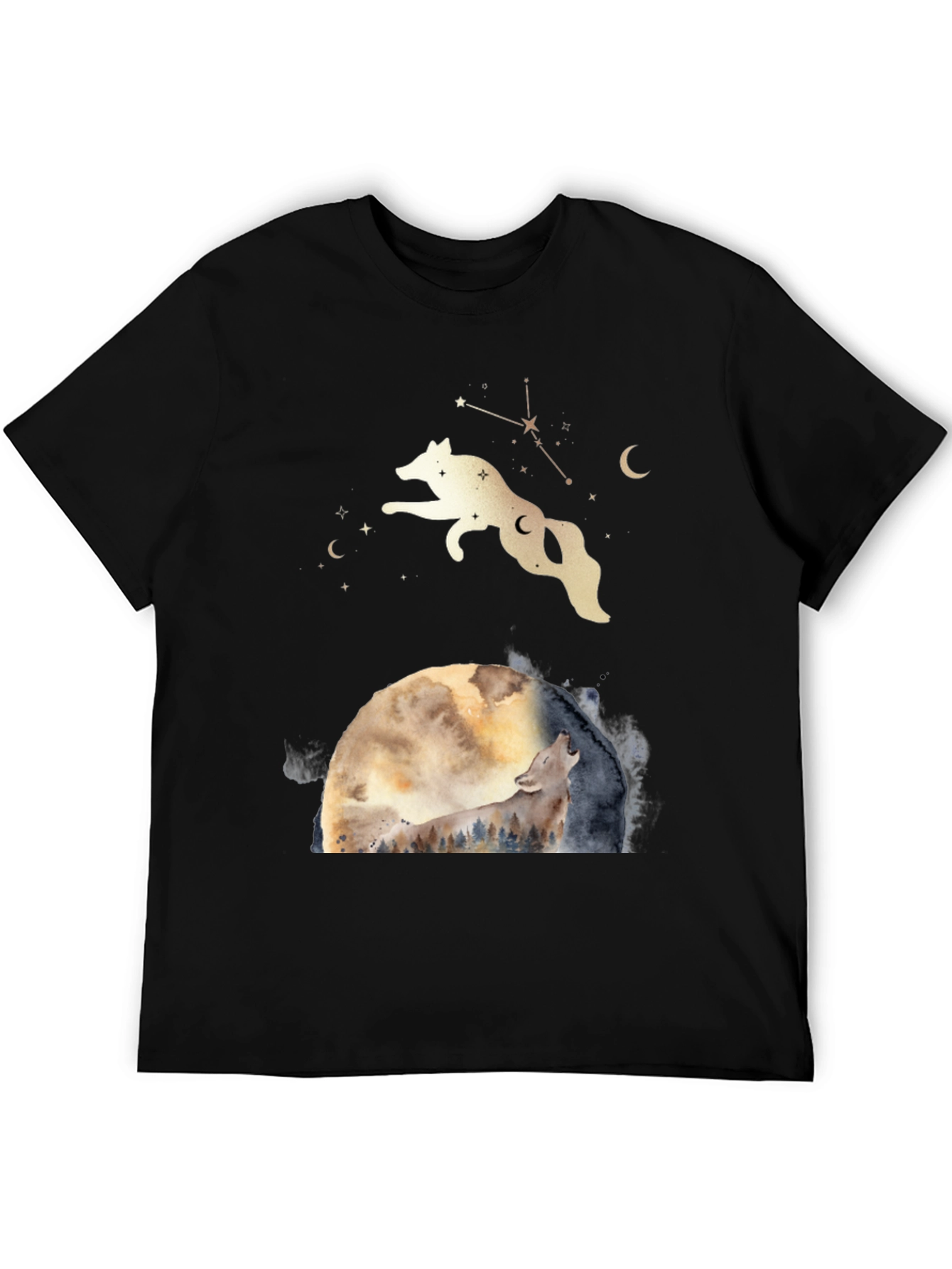 Wolf Moon Graphic Tee - Celestial T-Shirt