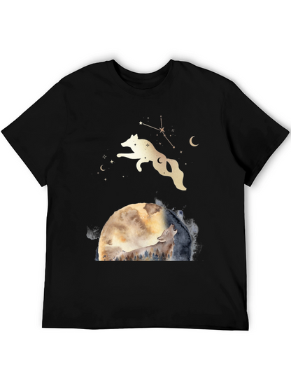 Wolf Moon Graphic Tee - Celestial T-Shirt