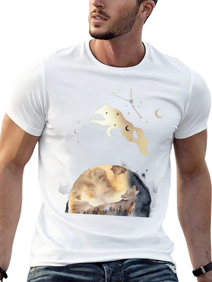 Wolf Moon Graphic Tee - Celestial T-Shirt