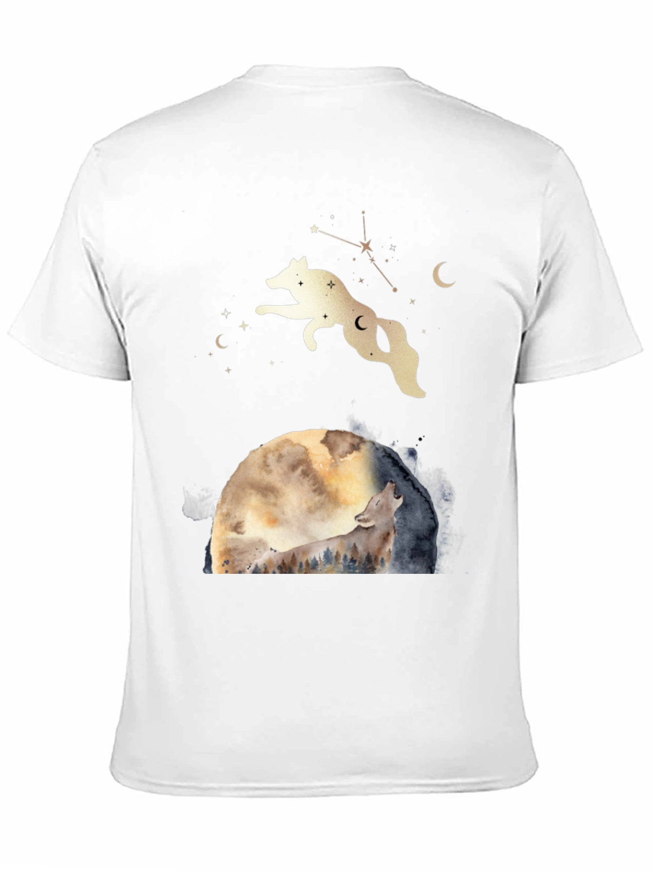 Wolf Moon Graphic Tee - Celestial T-Shirt