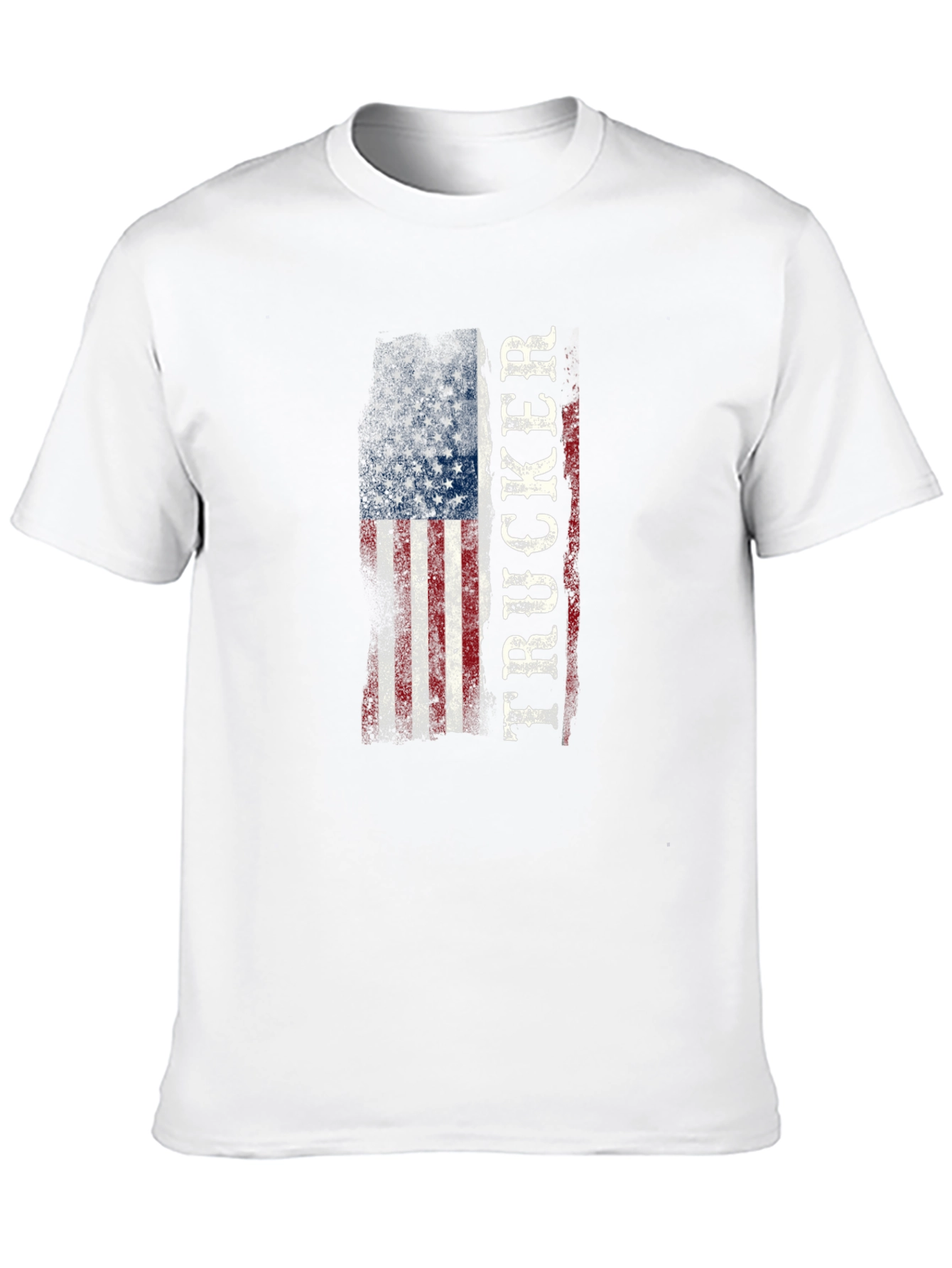 Trucker USA Flag Graphic T-Shirt
