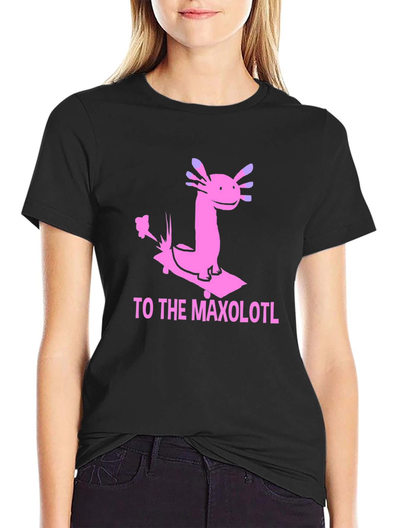 Axolotl Skateboard T-Shirt - Maxolotl Ride Tee
