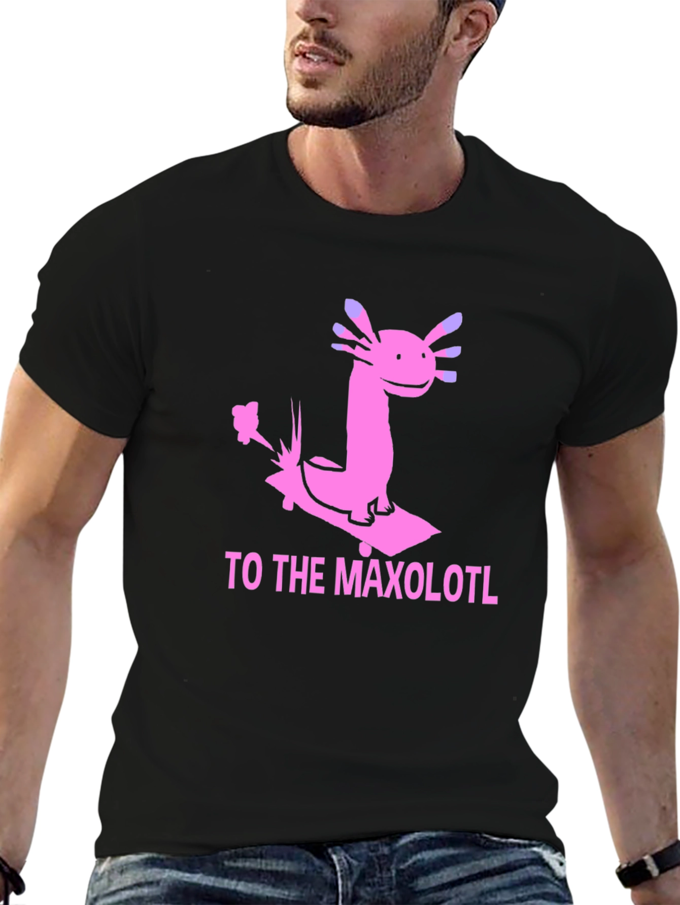 Axolotl Skateboard T-Shirt - Maxolotl Ride Tee