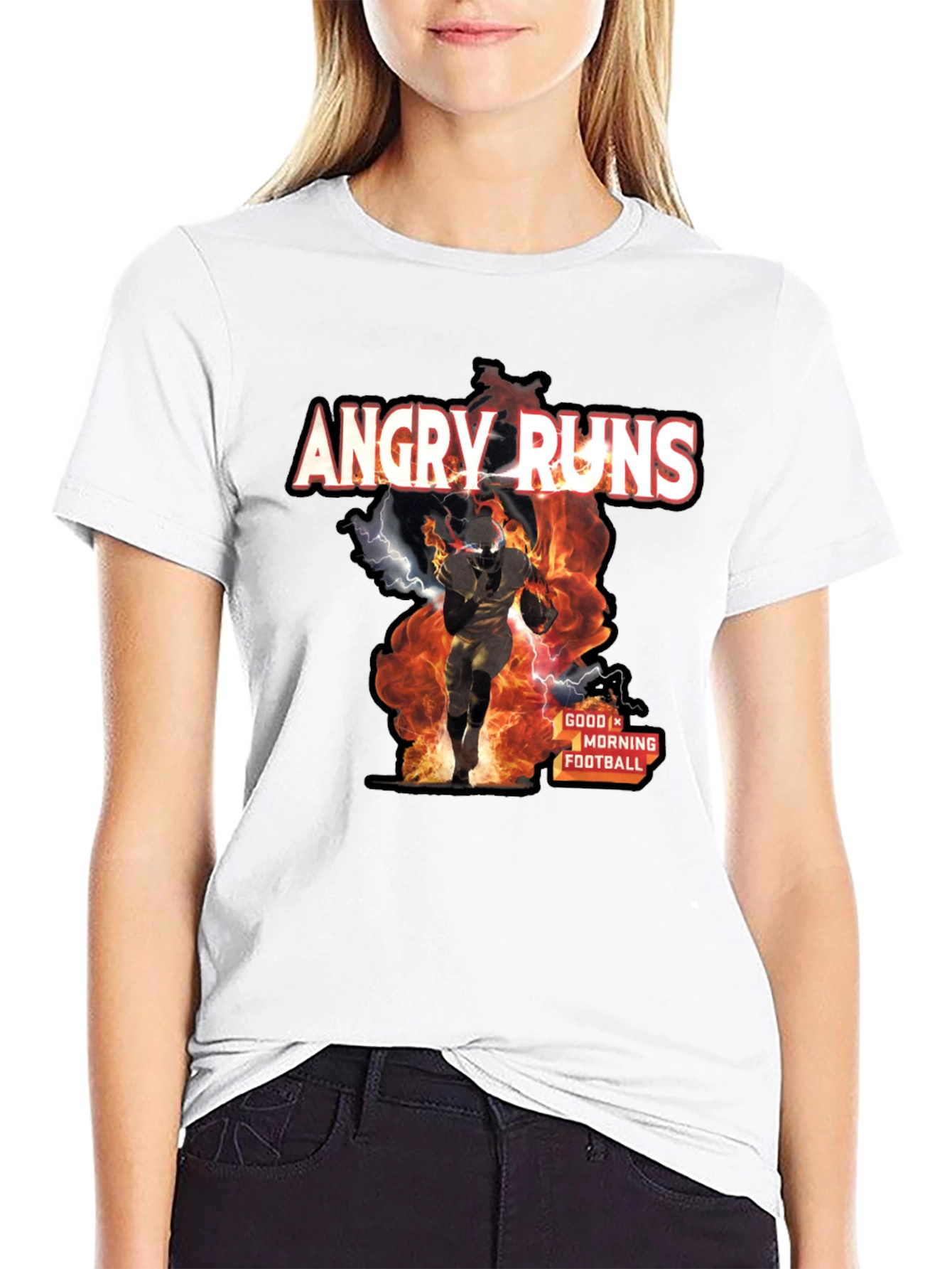 Angry Runs Football Graphic T-Shirt