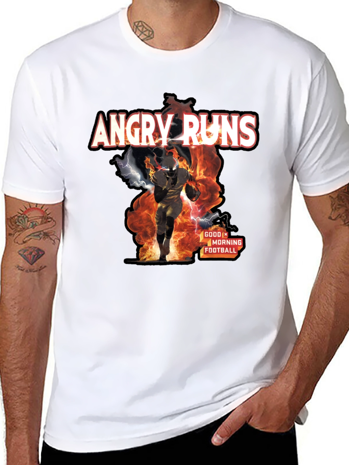 Angry Runs Football Graphic T-Shirt