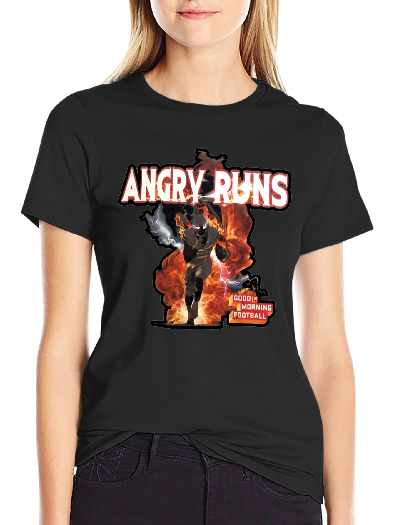 Angry Runs Football Graphic T-Shirt