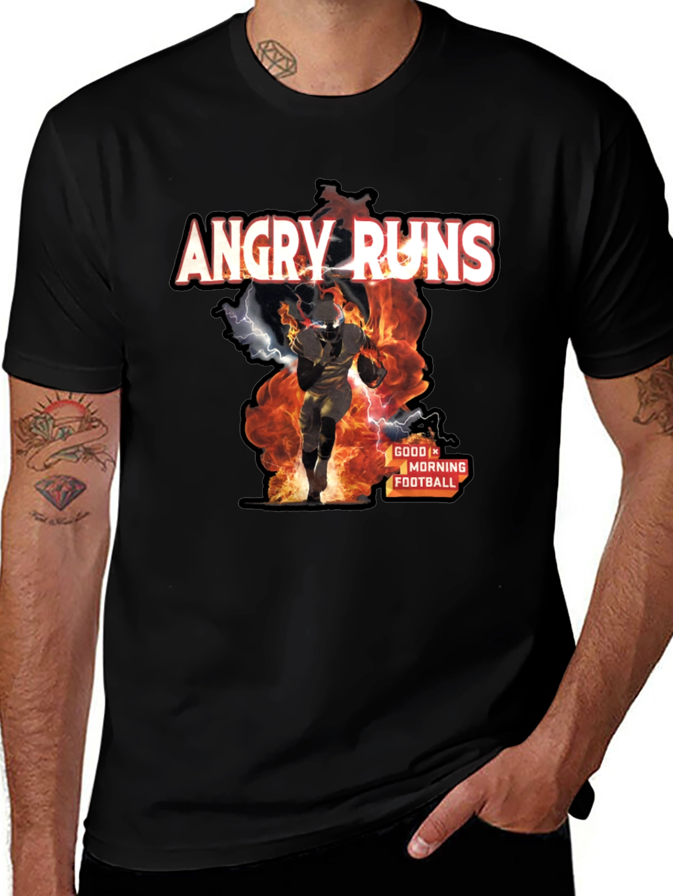 Angry Runs Football Graphic T-Shirt