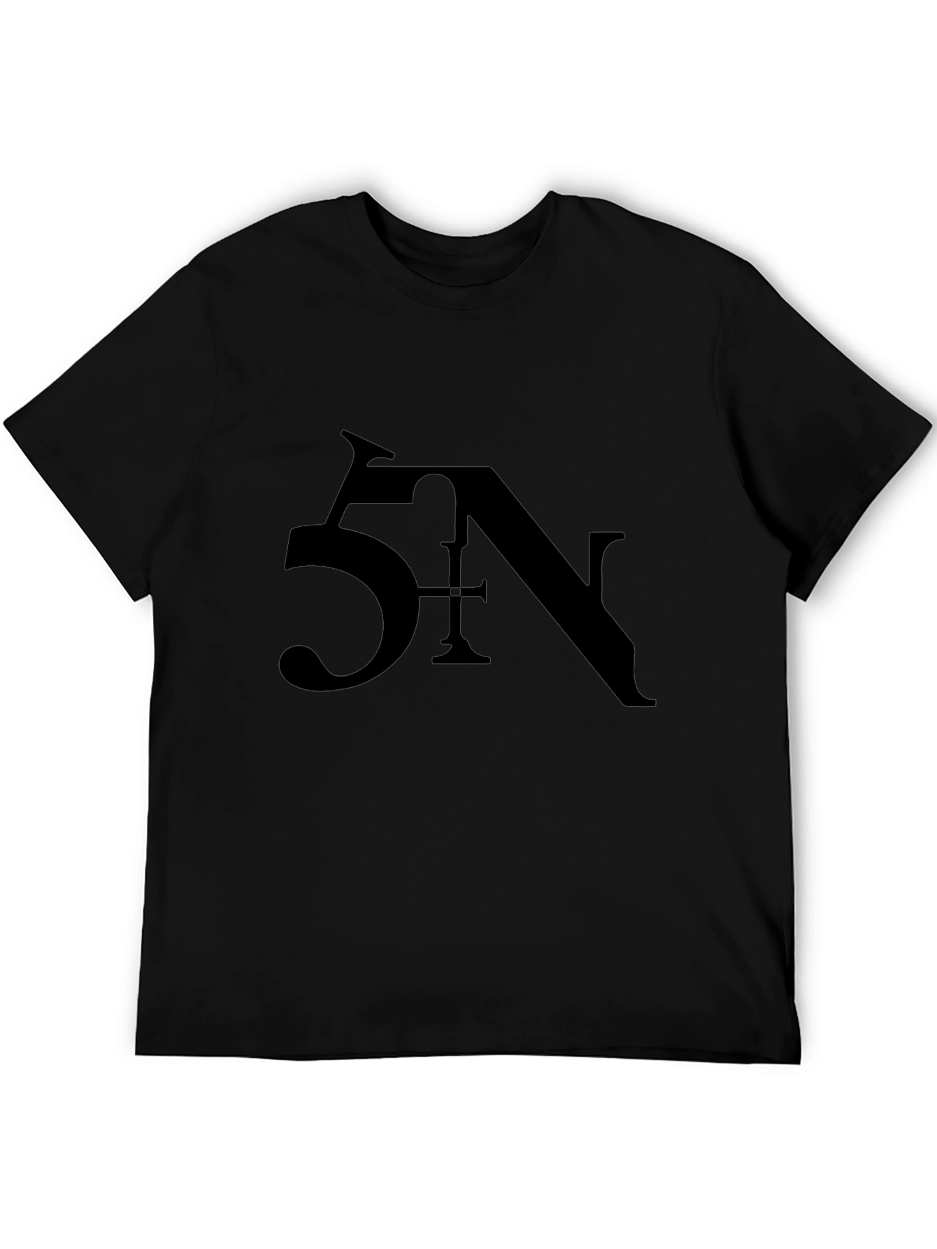 5N Graphic Print Black Tee