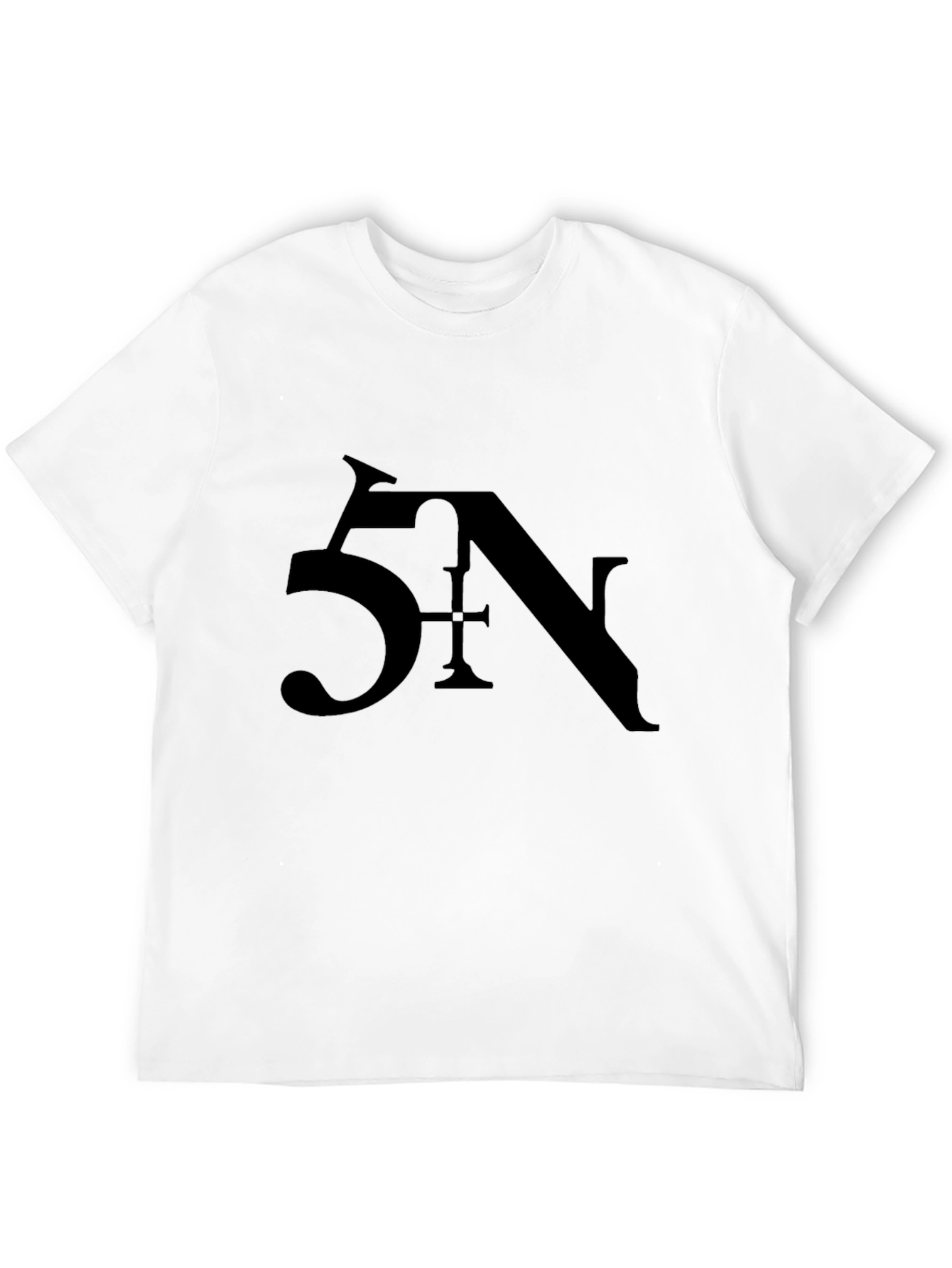 5N Graphic Print Black Tee