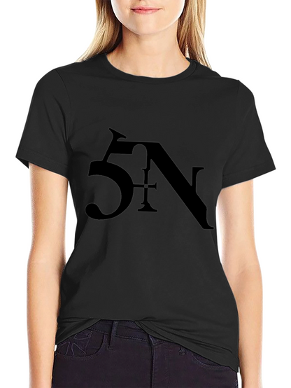 5N Graphic Print Black Tee