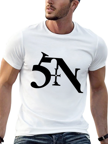 5N Graphic Print Black Tee