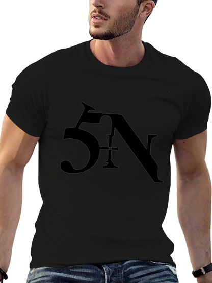 5N Graphic Print Black Tee