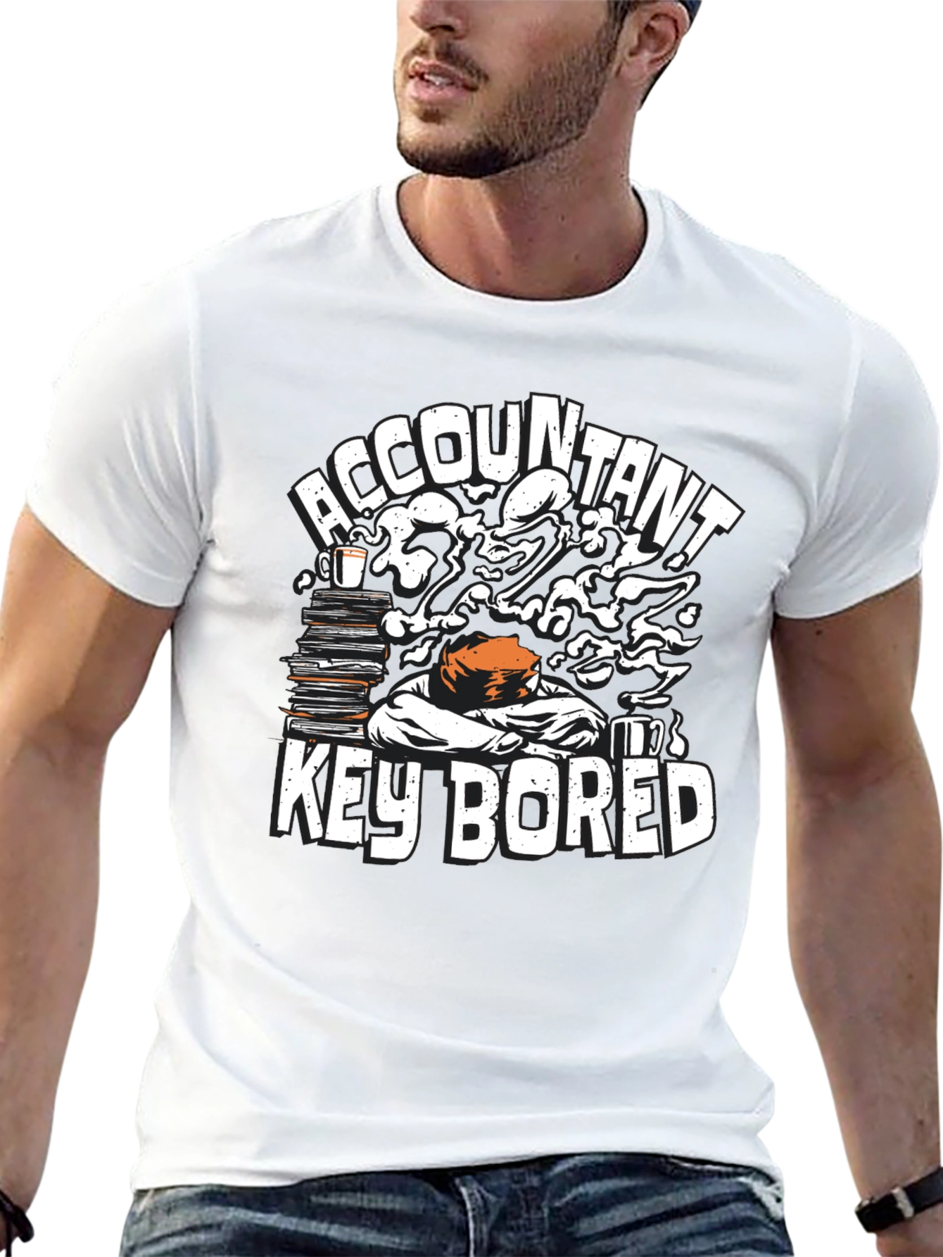 Accountant Key Bored Funny Graphic T-Shirt