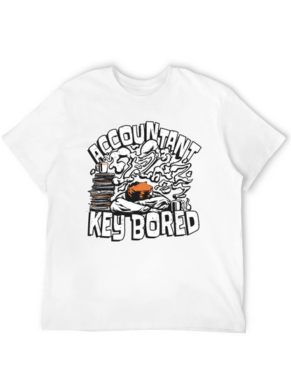 Accountant Key Bored Funny Graphic T-Shirt