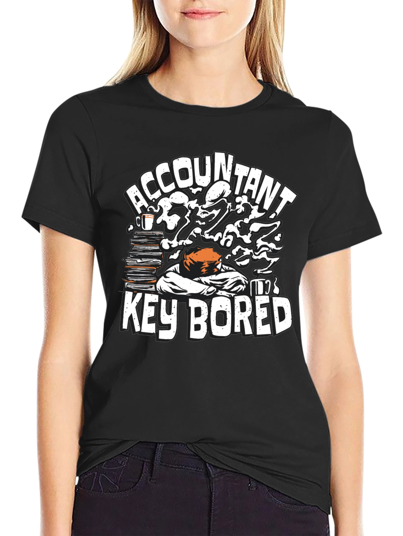 Accountant Key Bored Funny Graphic T-Shirt
