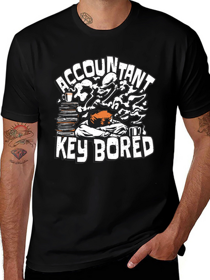 Accountant Key Bored Funny Graphic T-Shirt