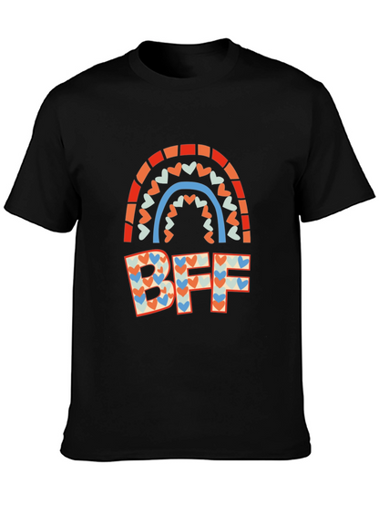 BFF Heart Rainbow Graphic Tee