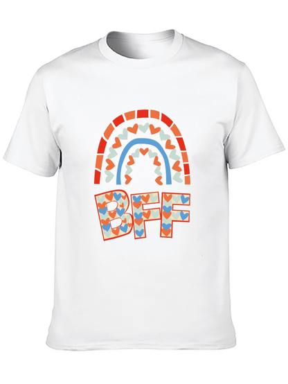 BFF Heart Rainbow Graphic Tee