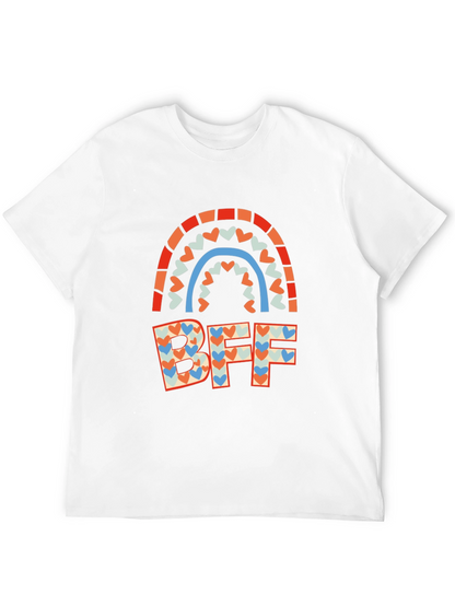 BFF Heart Rainbow Graphic Tee