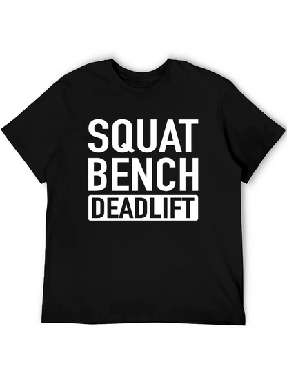 Squat Bench Deadlift Black Cotton T-Shirt