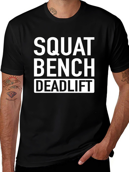 Squat Bench Deadlift Black Cotton T-Shirt