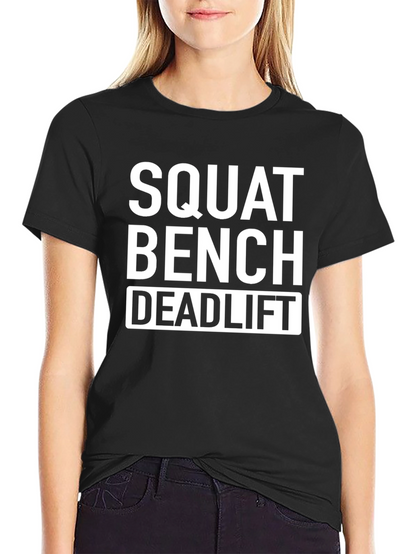 Squat Bench Deadlift Black Cotton T-Shirt