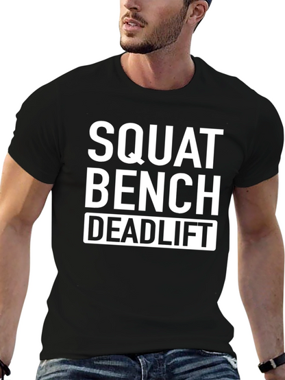 Squat Bench Deadlift Black Cotton T-Shirt