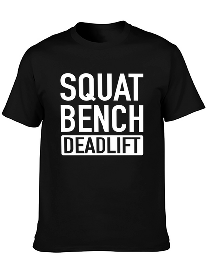 Squat Bench Deadlift Black Cotton T-Shirt