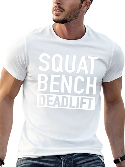 Squat Bench Deadlift Black Cotton T-Shirt