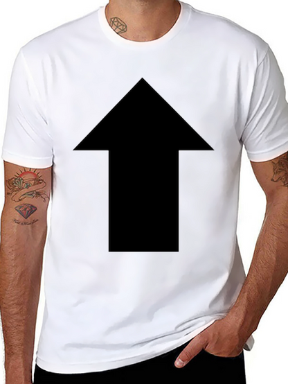 Bold Arrow Graphic Tee - Classic Black Cotton